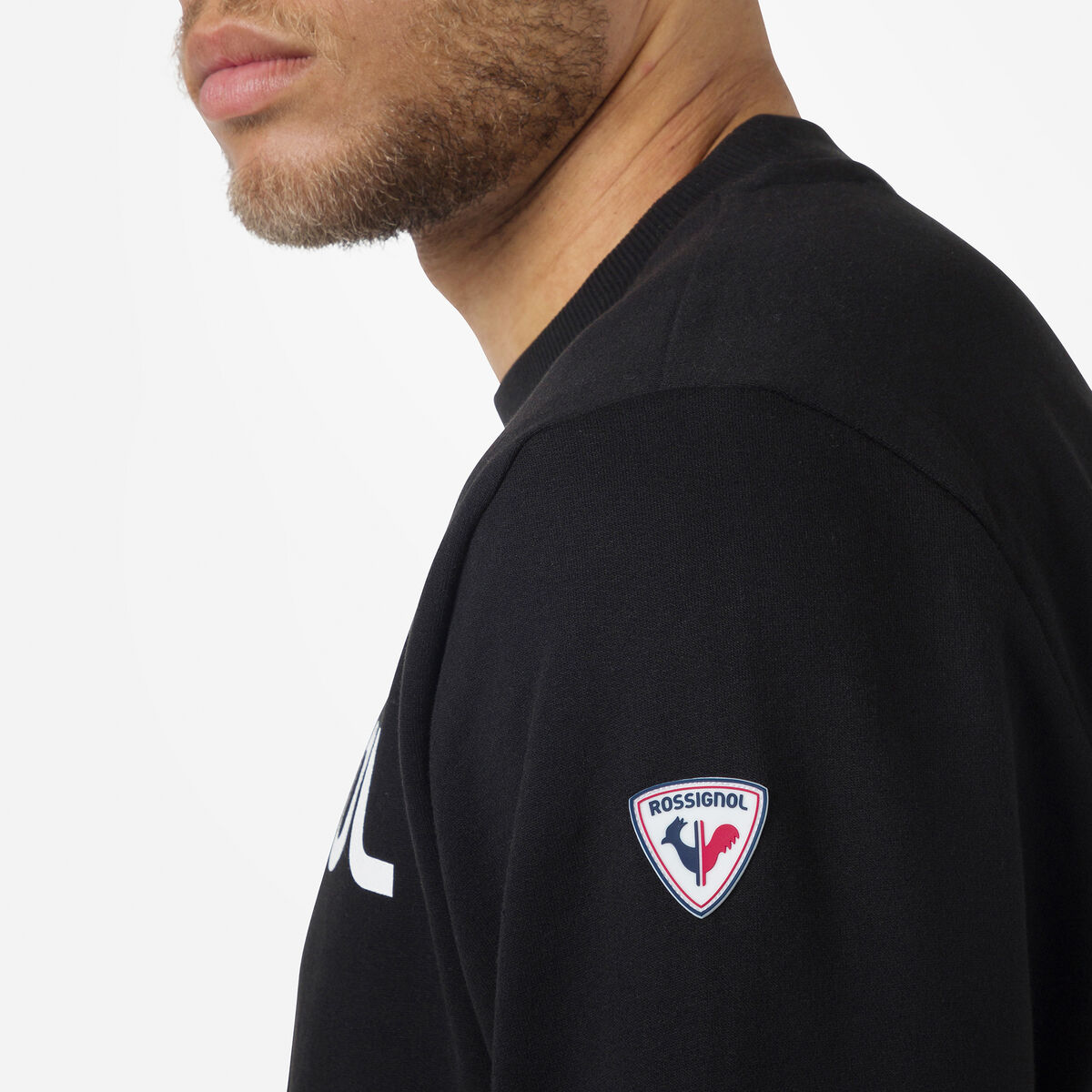 Men's logo fleece sweatshirt round neck