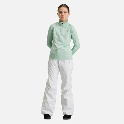 Rossignol Girls' Half-Zip Stretch Fleece Midlayer green