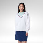 Jersey de punto con cuello de pico para mujer