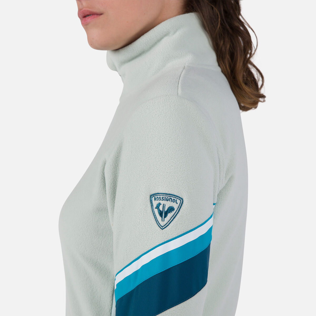 Rossignol Damenfleecejacke mit durchgehendem Rei&szlig;verschluss Strawpile Blue