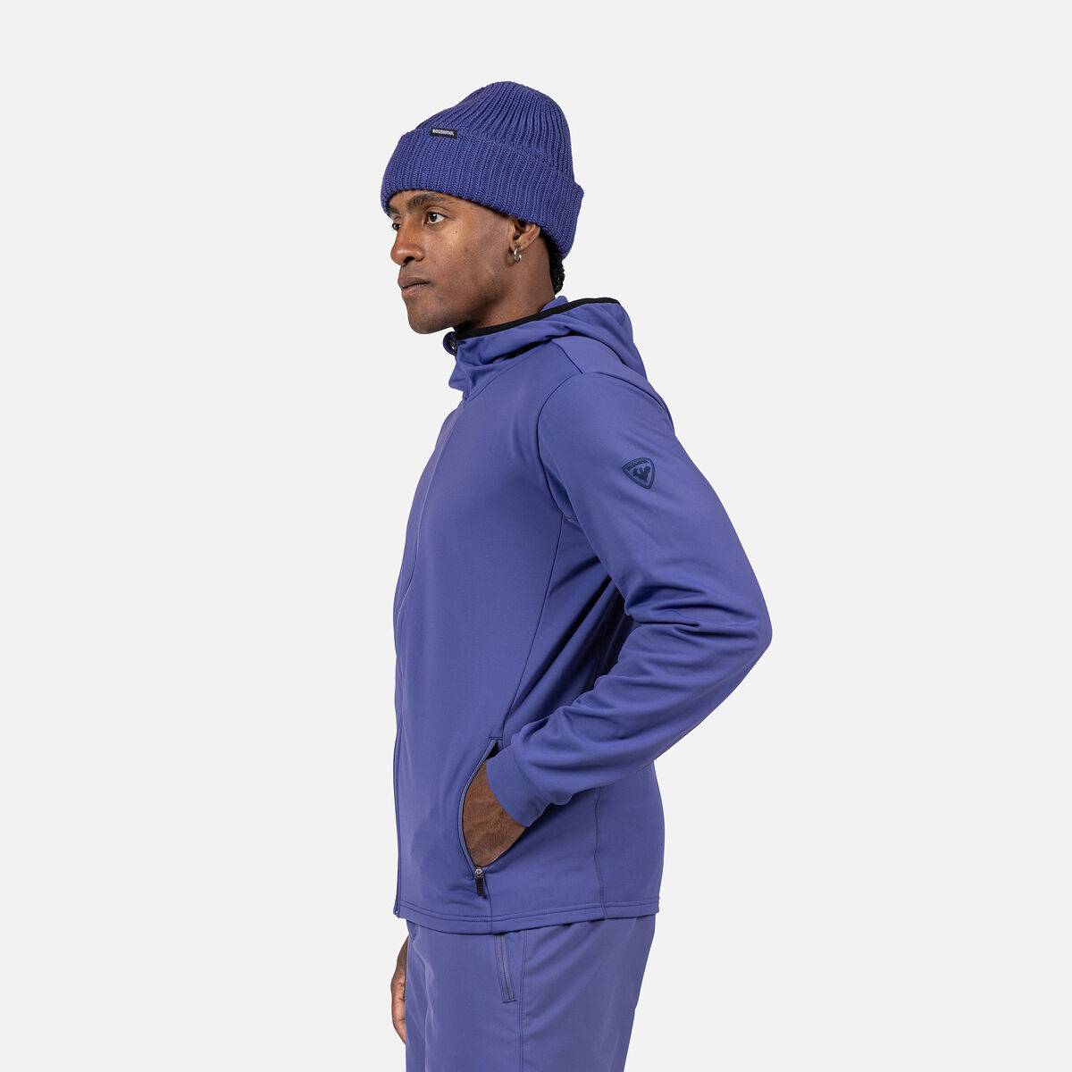Rossignol Men's Mid Layer Full-Zip Hoodie Jacket Blue