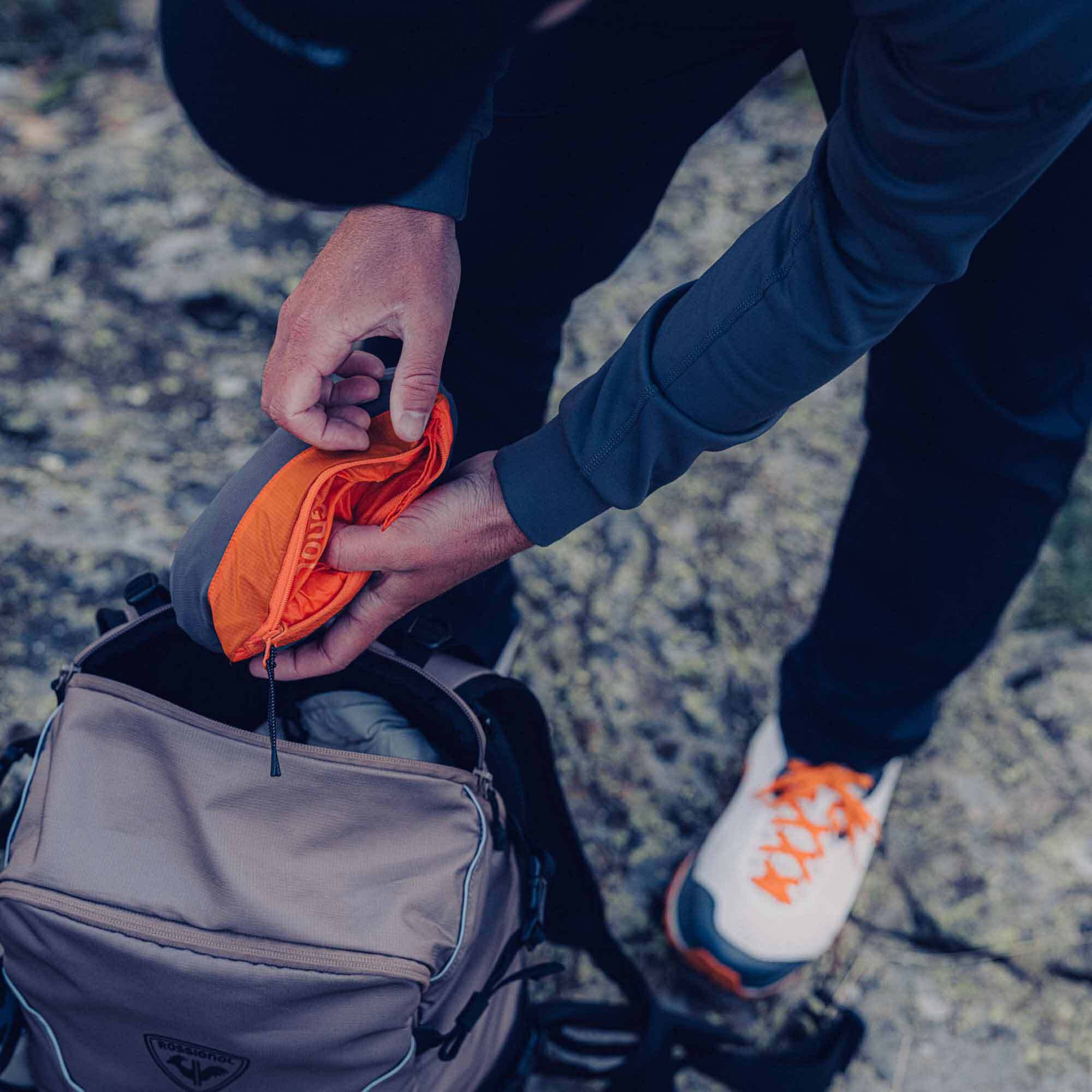 Men'S Ultralight Packable Jacket | Orange | Softshell And