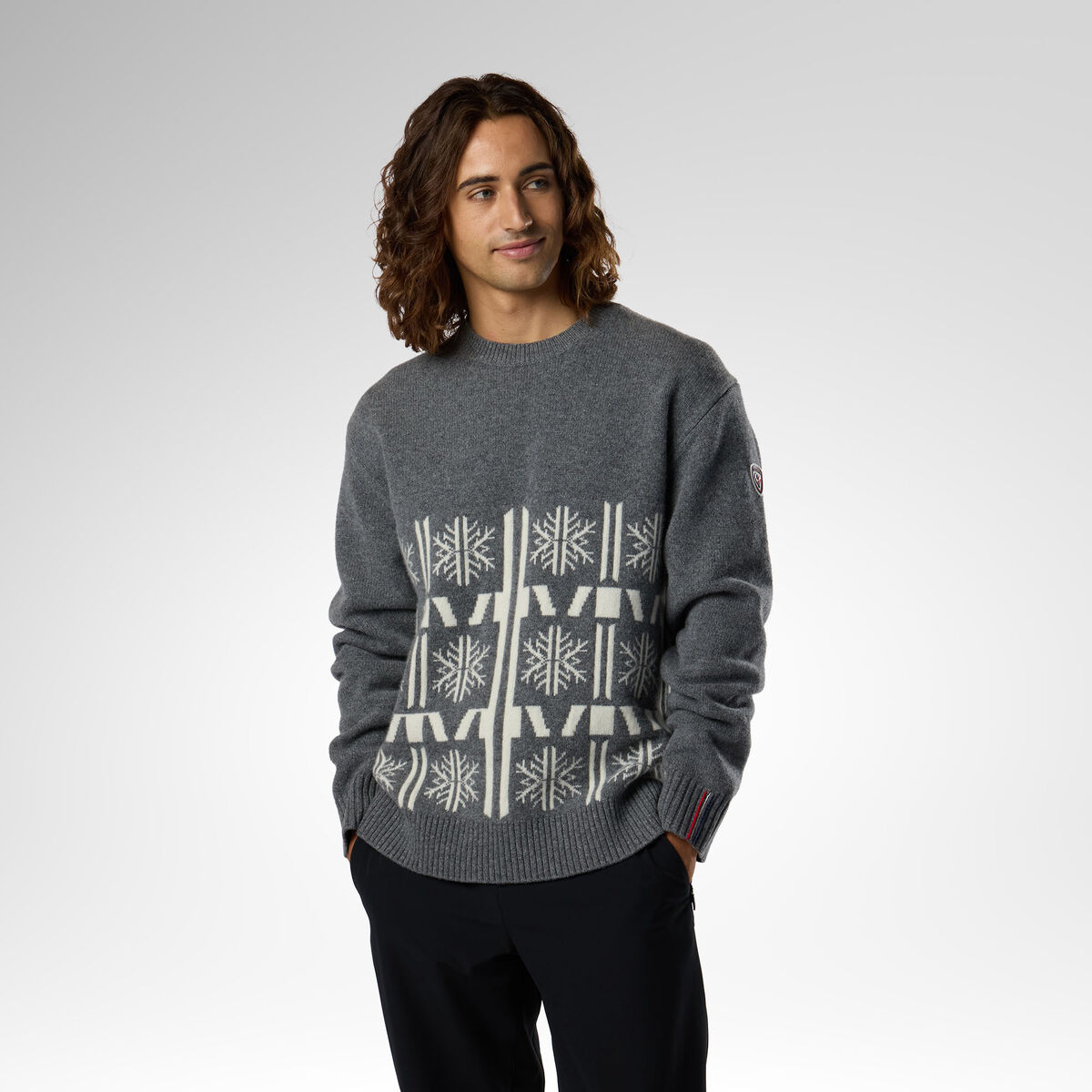 Rossignol Men's Patterned Crewneck Sweater [Ljava.lang.Object;@32cab634