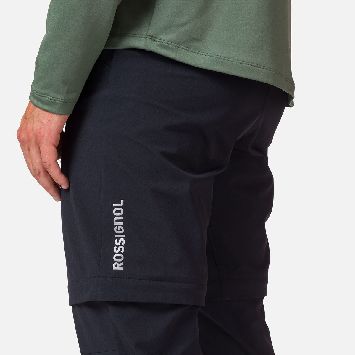 Rossignol Men's lightweight convertible zip-off pants Black