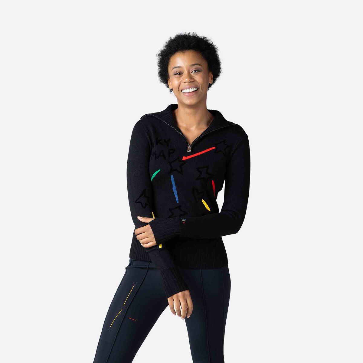 Rossignol Women's JCC Constellation Half-Zip Top Black