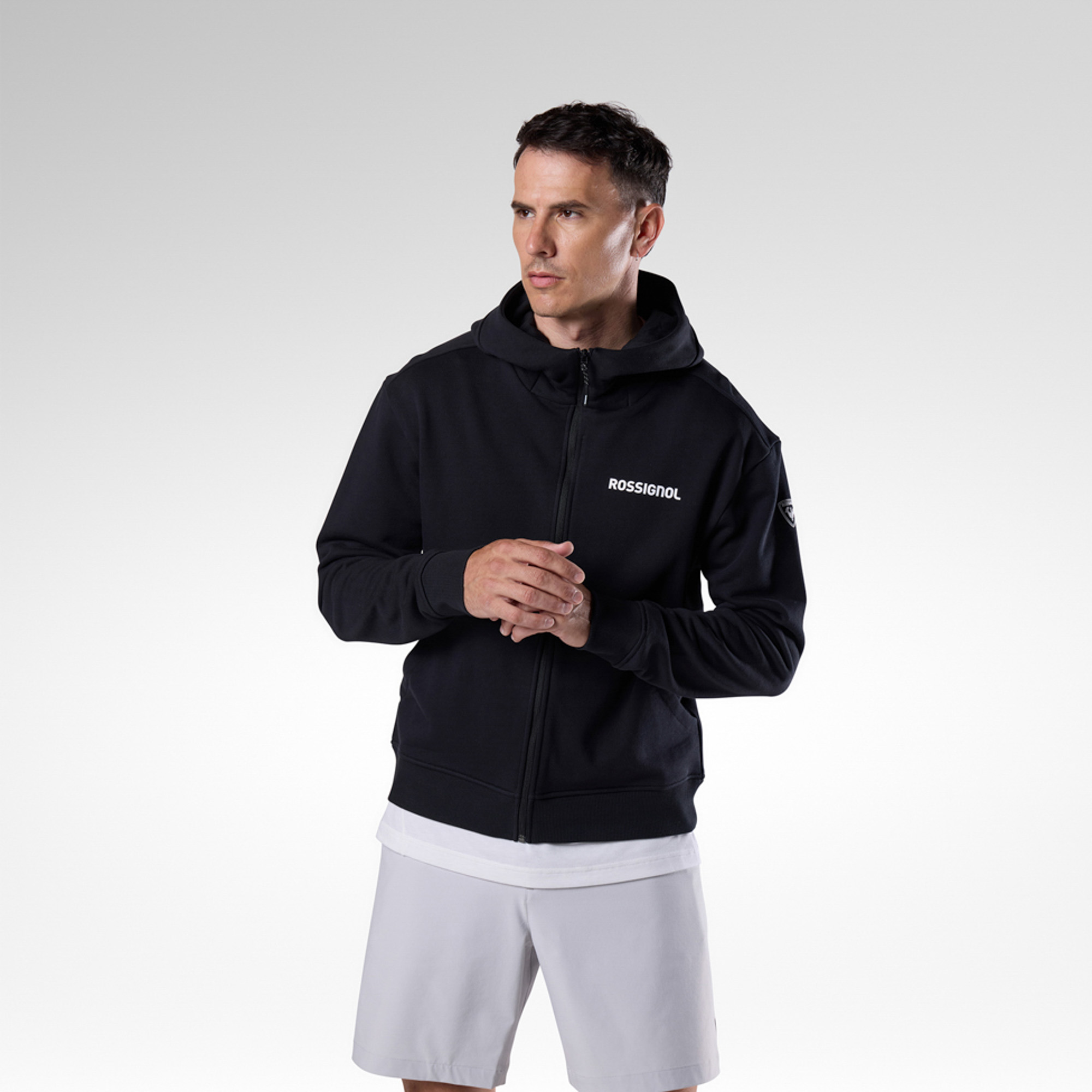 Rossignol Uomo Felpa Con Cappuccio E Zip Integrale Logo