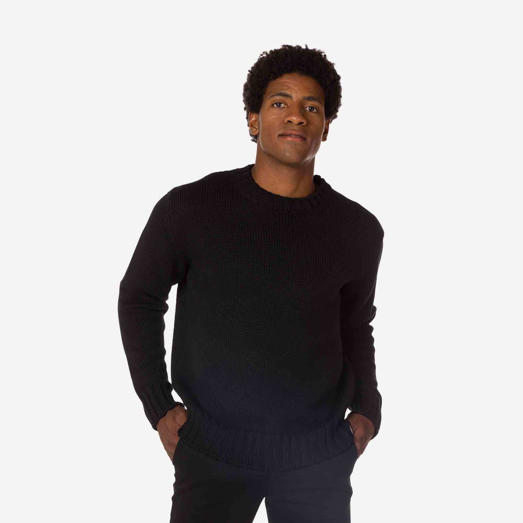 Men's Over Round-Neck Knit Sweater
