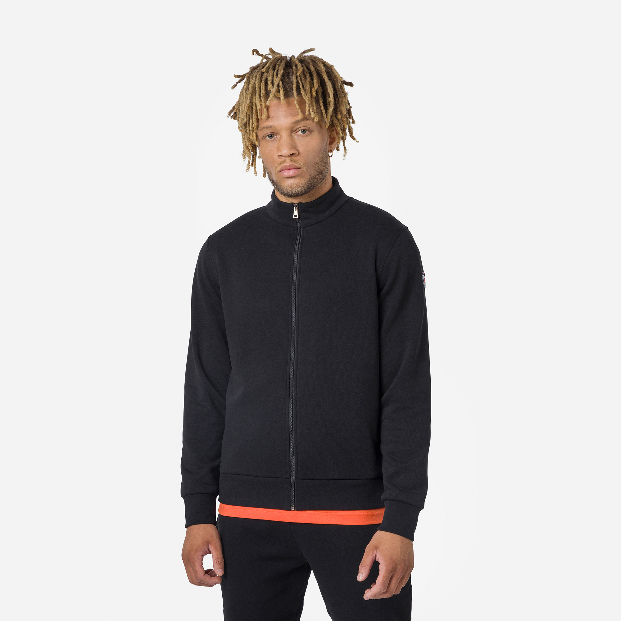 Rossignol Herrensweatshirt Aus Baumwolle Mit Logo Und Durchgehendem Reißverschluss