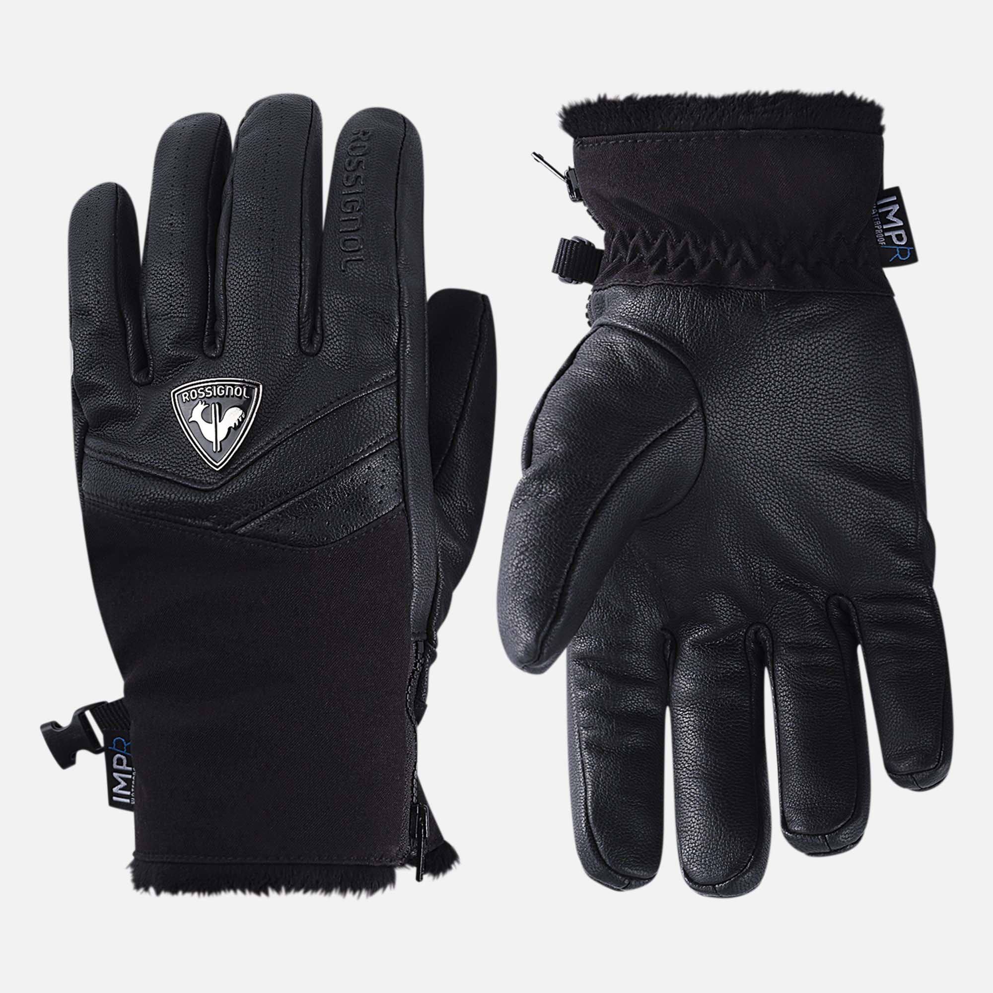 Women's Elite leather waterproof ski gloves