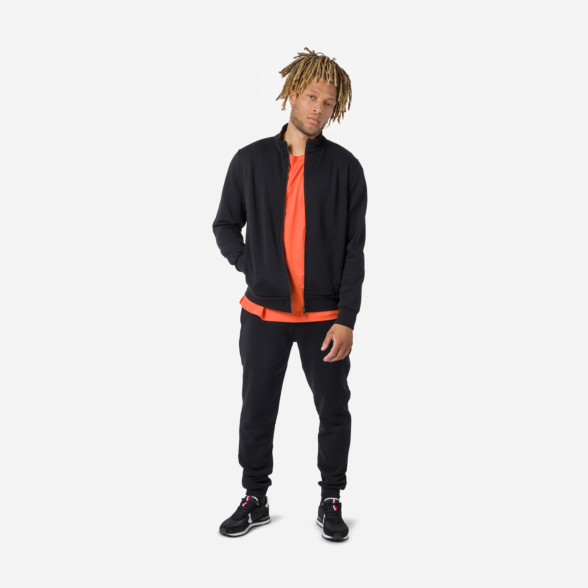 Men's full-zip logo cotton sweatshirt