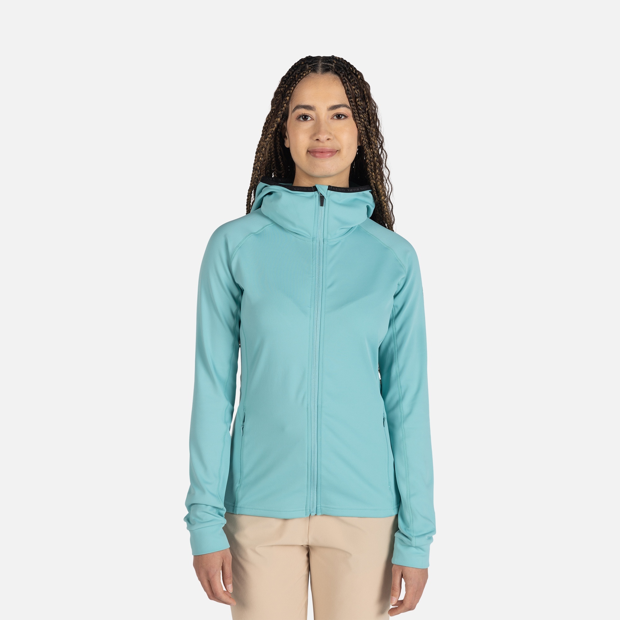 Rossignol Giacca Donna Secondo Strato Stretch Con Cappuccio E Zip Integrale