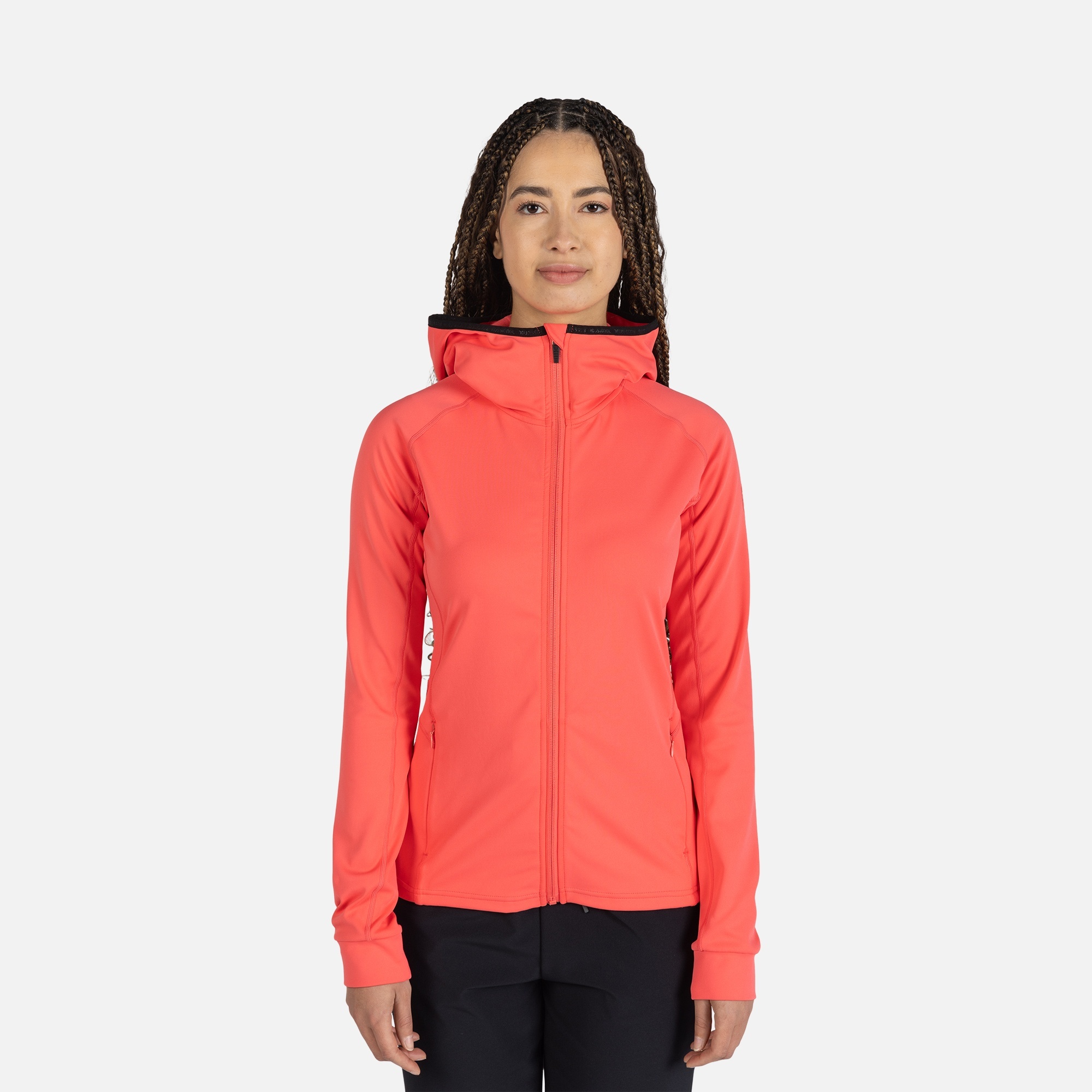 Rossignol Giacca Donna Secondo Strato Stretch Con Cappuccio E Zip Integrale