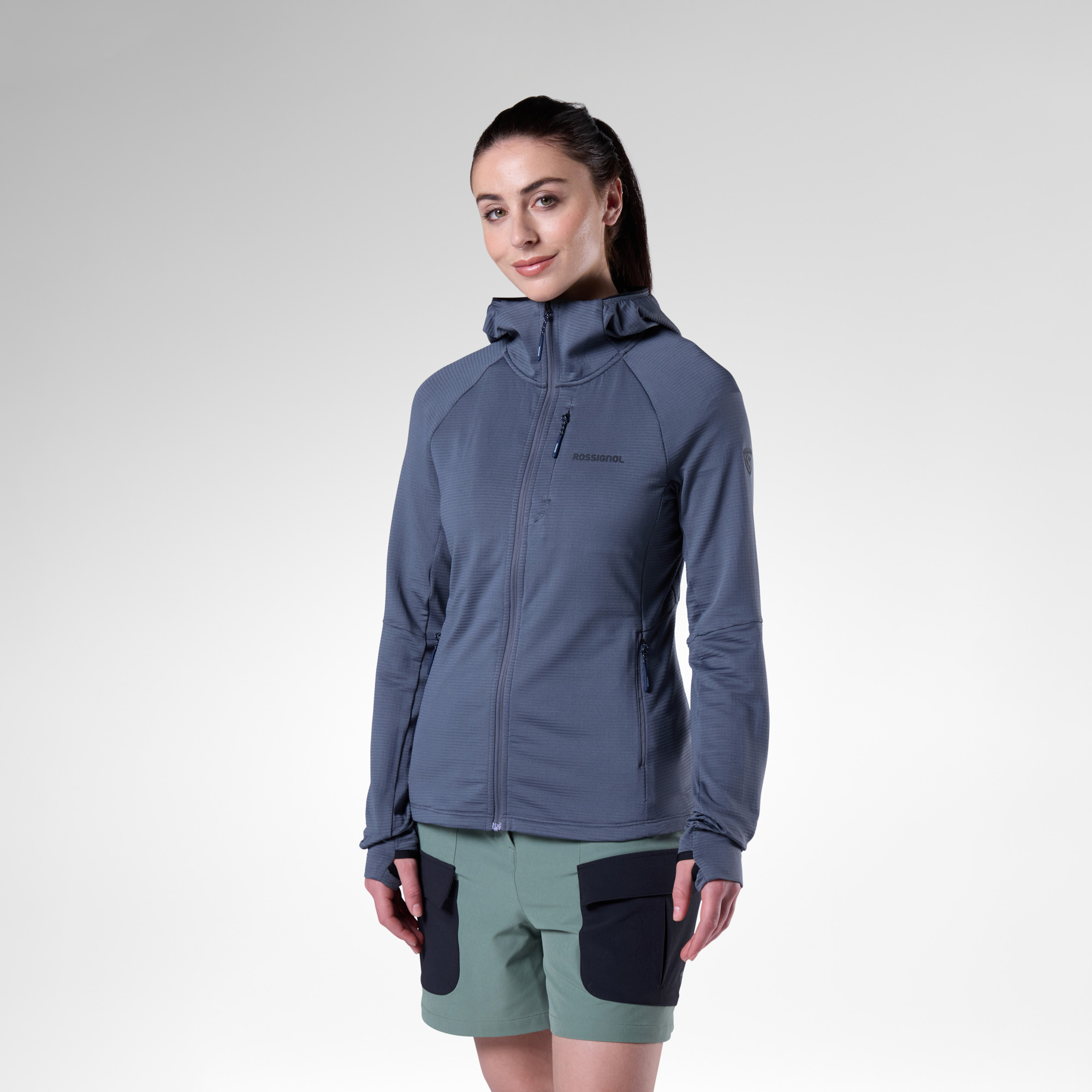 Rossignol Felpa Con Cappuccio Texture Mid Layer Donna