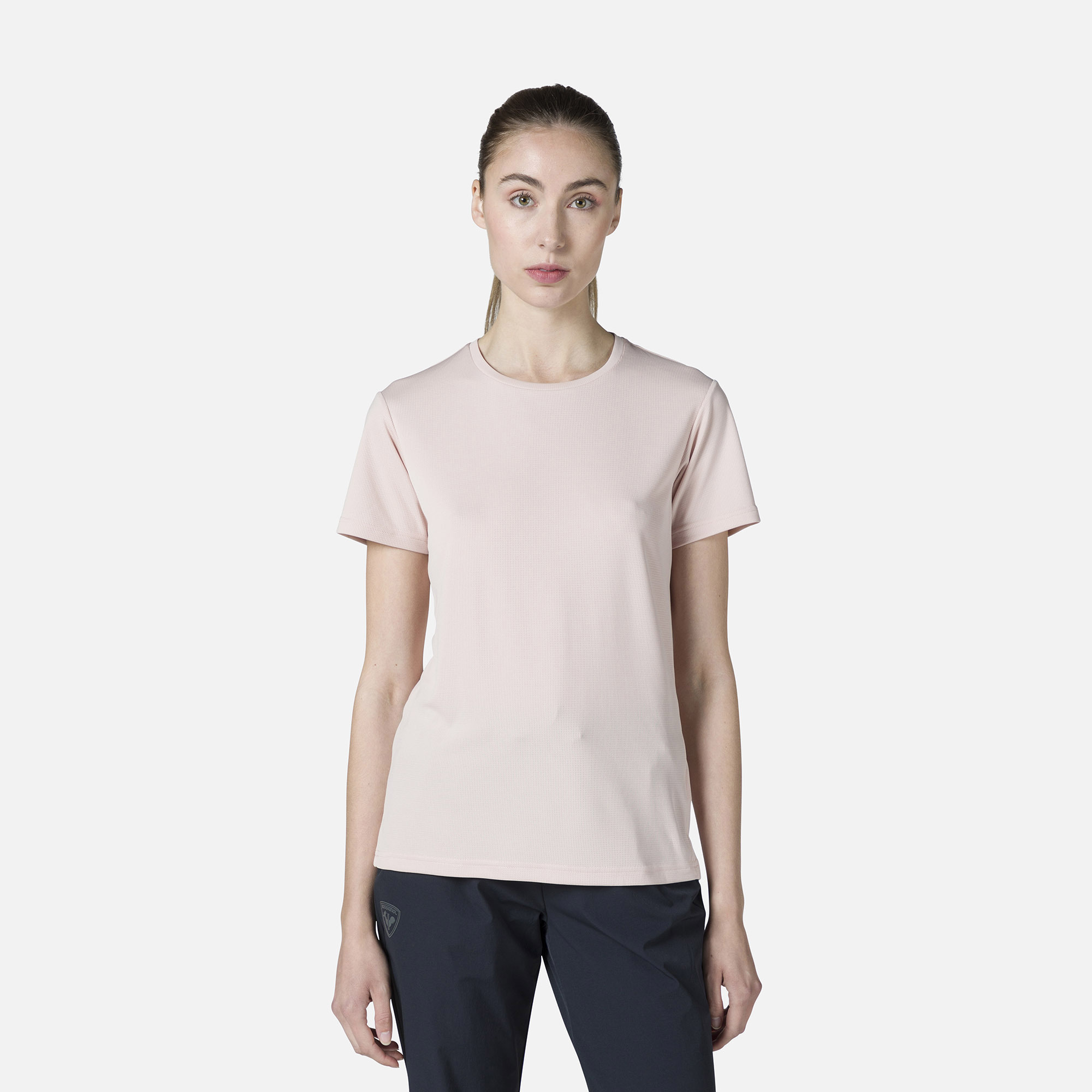 Einfarbiges Wander-T-Shirt für Damen